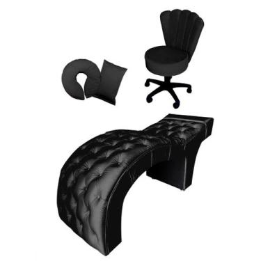 Imagem de Kit Maca + Mocho + Almofadas - Estética Fixa Profissional Estofada Cap