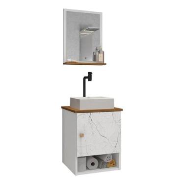 Imagem de Gabinete Banheiro Lima Tulipa Bco Torneira Valv Click Black - Loja Doc