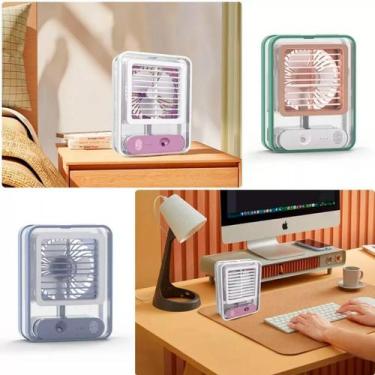 Imagem de Mini Climatizador Umidificador Mesa Ventilador Recarregável - Bellator