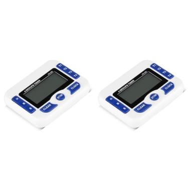 Imagem de 2 Peças Versátil Temporizador Digital de 4 Canais Ferramenta de Gerenciamento de Temporizador de Contagem Regressiva Magnética Multifuncional Cozinha Cozinha Relógio Temporizador