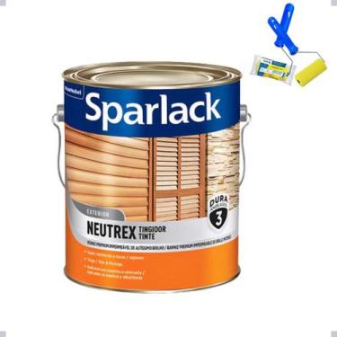 Imagem de Kit Verniz Tingidor Neutrex Imbuia 3,6l + Rolinho De Espuma 9cm - SPAR