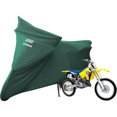 Imagem de Capa De Moto Suzuki RM 80 RM 125 Sob Medida Com Logo - Mz, Verde