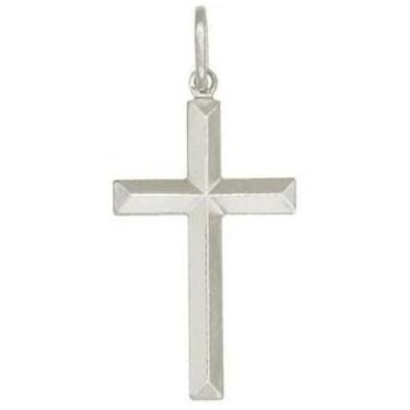 Imagem de Cruz Prata Legitima 925 Lisa 3,5 Cm X 2 Cm - Lojas La&Ny, 3.5 cm, Prat