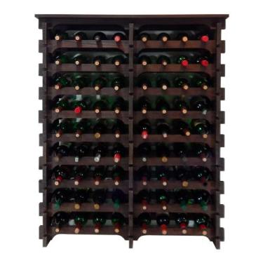 Imagem de Adega Vinho Madeira 72 Garrafas Tipo Mesa Cor Imbuia C08 Cevey Adegas 