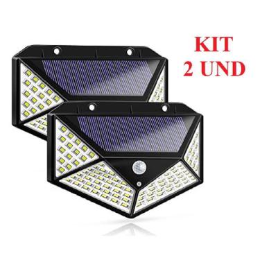 Imagem de Kit 2 Lampâdas Solar Energia Solar Com Sensor Segurança - EMB-UTILIT