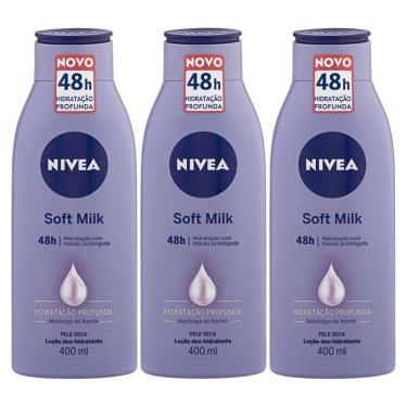 Imagem de Kit 3 und Loção Hidratante Nívea Soft Milk 400ml