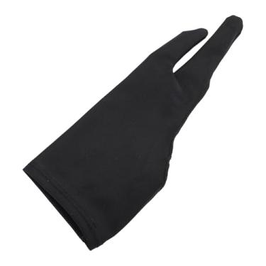 Imagem de Luva de Desenho Artístico Com Elasticidade Suave, Respirável, Dois Dedos, Arte Digital, Tablet Gráfico, Preto para Desenho Artístico, Suprimentos de Esboço (S)