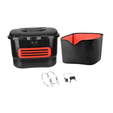 Imagem de menolana Bicicleta Cesta Dianteira Traseira Bicicletas Carga Rack Organizador com Cadeado e Chaves para Frutas Adultos Bicicletas Scooter Viagem, com Bolsa Interna