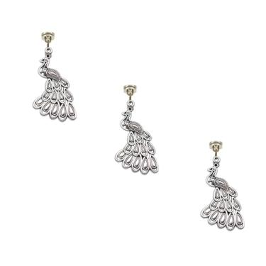 Imagem de Cabeça de dobradiça prateada decoração de casa pavão, conta-gotas de dobradiça magnética, tampas de cabeça de dobradiça magnética, topo de pino de dobradiça de porta (prata)