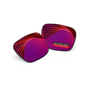 Imagem de iLikeo Lentes de reposição polarizadas de policarbonato PRO+ para óculos de sol Oakley Fuel Cell OO9096 - Vermelho violeta