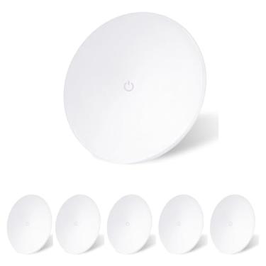 Imagem de KICORED Luzes internas para trailer, luzes de teto LED de 11,4 cm, luminárias de 12 V com interruptor de toque para trailer, trailer, trailer e barco, branco quente 3000-3400K (6 peças)