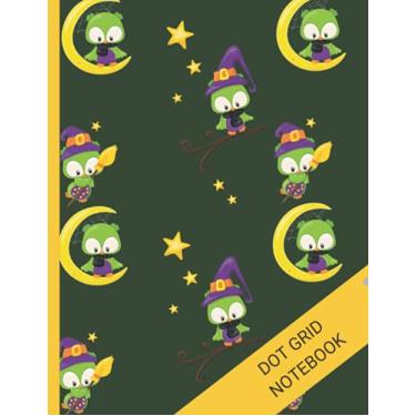Imagem de Dot Grid Notebook: Large Dot Grid Journal 8.5 x 11 For Bullet Journaling, Drawing, Paper Games and Many Other Purposes 110 Pages - Midnight Owl Halloween Design