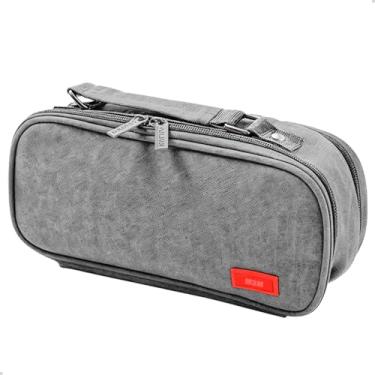 Imagem de Genérico Estojo Escolar Box Organizador Divisórias Compartimento Bolsinha Porta Caneta Lapis (Cinza)