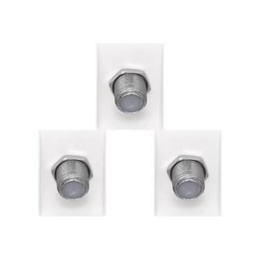 Imagem de Kit C/3 - Modulo Pial Pop Tomada  P/Tv Lg060 Branco