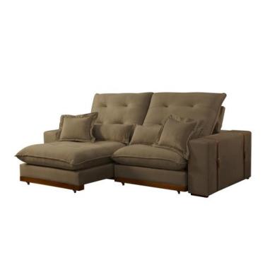 Imagem de Sofa retratil e reclinavel toronto 2.90 - bege - RUDRACK