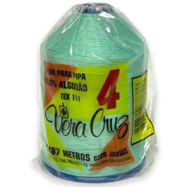 Imagem de Linha Vera Cruz Para Pipas Fio 04 de 6000 Jardas 100% Algodão Tex 111 (Verde)