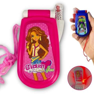 Imagem de Celular De Brinquedo Musical C/ Luz Botões Telefone Abre - Europio, Ro