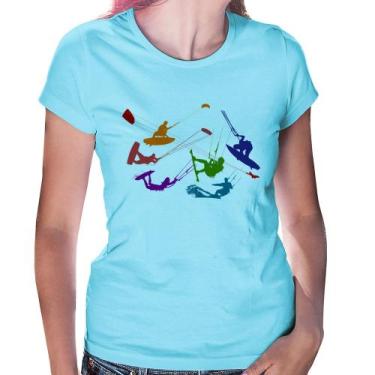 Imagem de Baby Look Kite Surf Freestyle - Foca na Moda, Azul bebê, GGG