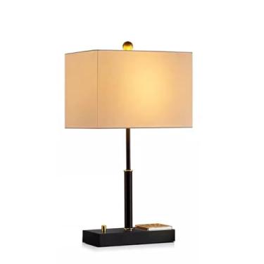 Imagem de Abajur de cabeceira Abajur de cabeceira para quarto principal Abajur tricolor Tomada USB Recarregável regulável Abajur decorativo Sala de estudo Quarto Sala de estar Corredor Abajur de mesa de cabecei