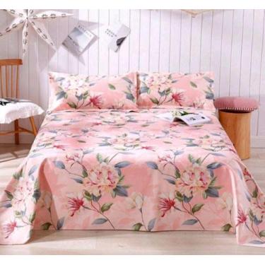 Imagem de Lençol Avulso Para Cama Casal Sem Elástico Microfibra Estampadas Sorti