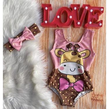 Imagem de Body Maio Suplex Infantil Temático Girafinha 2 - Joaninha Baby, 06M A 