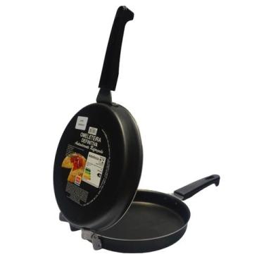 Imagem de Frigideira Omeleteira Panquequeira Antiaderente 20cm Preta - Jolly, Fr