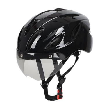 Imagem de Deevoka Capacete de bicicleta com suprimentos de visor Removável Capacete de ciclismo removível para ciclismo para bicicleta de bicicleta de estrada, Preto
