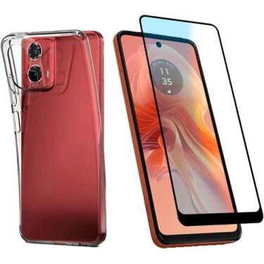 Imagem de Kit Capa Anti Impacto e Película De Vidro 3D/9D Compatível Moto G24/04