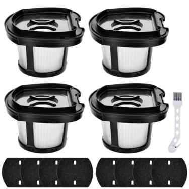 Imagem de Anicell Filtro de substituição 2390A compatível com borracha de pelos Bissell para animais de estimação, aspirador portátil 2390 2389 2284W, compare com peças # 1614212 1614203 1614204, 4 filtros de malha e 8 filtros de espuma