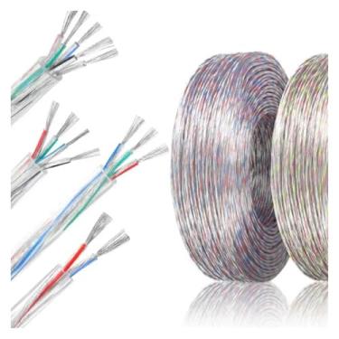 Imagem de Equipamentos de comunicação Transparent Multi-Core Power Cable 4-Core Tinned Copper Insulated Wire for Household Use - Eco-Friendly LED Sign Wiring Fios e cabos(5 m,2core 26 awg)