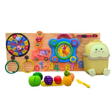 Imagem de Painel Sensorial Portátil Atividades Educativas Bebê Desenvolve - MEGA