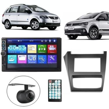 Imagem de Central Multimídia 2 Din Mp5 Crossfox 2012-13 Câmera Moldura