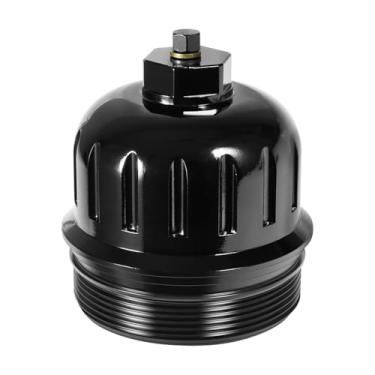 Imagem de Tampa de alumínio para filtro de combustível 134001 Billet para Chevy/GMC 6.6L L5P Duramax Diesel 134001 2500HD 3500HD (2017-2019), com plugue de drenagem, design durável e resistente a rachaduras