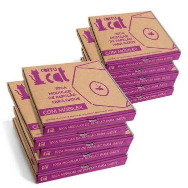 Imagem de Corrucat - Toca Modular De Papelão Para Gatos - 10 Módulos