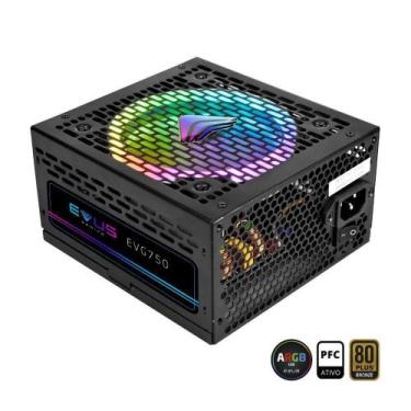 Imagem de Fonte Atx Gamer Evus Evg750 Argb 750W 80 Plus Bronze