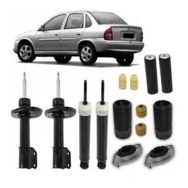 Imagem de 4 Amortecedor+ 4 Kit Suspensão Corsa Classic 2008 - Millenium