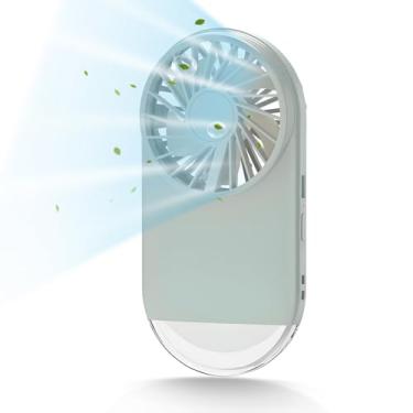 Imagem de PiKaPiKaP Ventilador portátil, ventilador de mão portátil, mini ventiladores USB recarregáveis, portátil, 4 velocidades para mulheres, crianças, viagens ao ar livre