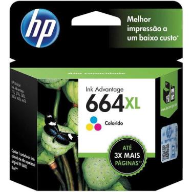 Imagem de Cartucho De Tinta Hp 664xl Tricolor F6v30ab, Colorido