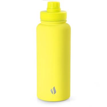 Imagem de Garrafa Térmica Mayall Dupla Camada Inox com Fechamento por Rosca e Alça 1L Verde Fosco Termopro