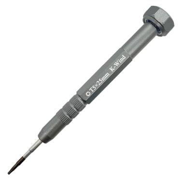Imagem de Chave de fenda Torx T5, chave de fenda de precisão compatível com bateria e disco rígido, teclados, laptops, magnética, leve, aço S2, tampa de giro suave, aderência antiderrapante