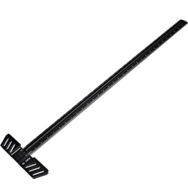 Imagem de goingmake Carpintaria T-Square 32 Polegada Liga De Alumínio T Régua Quadrada 1/32 "Orifício Scrbing Guias Posicionando Ferramenta De Escriba Régua De Precisão Para Carpintaria Ferramenta De Escrita Pa