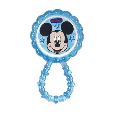 Imagem de Chocalho Mordedor Para Bebe Macio Flexível Mickey Disney - BABYGO