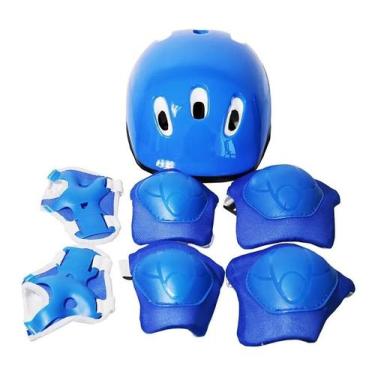 Imagem de Kit Capacete Infantil Proteção Bicicleta Patins Skate C Luva - Importw