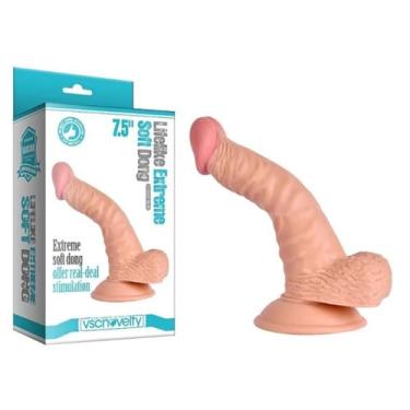 Imagem de Prótese Pênis Realístico Extreme 7.5 Brinquedo Realístico 19 cm com Ventosa e Textura de Veias