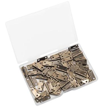Imagem de Adyoney 60 mini dobradiças de bronze de 16 mm x 13 mm, dobradiça de canto arredondado de ferro de 0,6 polegadas, dobradiça de armário de 0,5 polegadas para caixa de joias, móveis de armário de gaveta