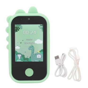 Imagem de 1080p 48MP Câmera digital 2.8in IPS Touch Screen Câmera inteligente com espelho de selfie MP3 Music Player Filtros de adesivos para crianças Aprendendo entretenimento Abs Silicone (Verde)