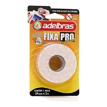 Imagem de Fita Dupla Face Espuma 25Cm Adesiva Placa Parede Adelbras