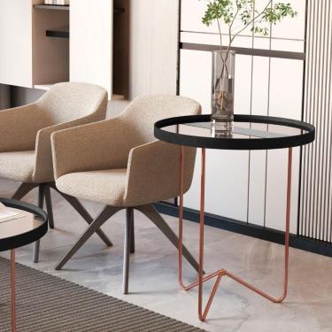 Imagem de Mesa Lateral Bucareste Preto Bronze