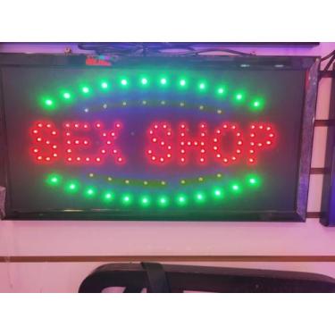 Imagem de Painel led letreiro placa Luminoso escrito Sex shop - Telintec, 220V