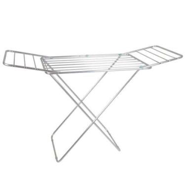 Imagem de Varal de Chão Alumínio com Abas 153x56cm - Comporta 8,16m de Roupas - 